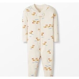 Hanna Andersson Footed Duck Print Footed Sleeper Pajamas 12-18